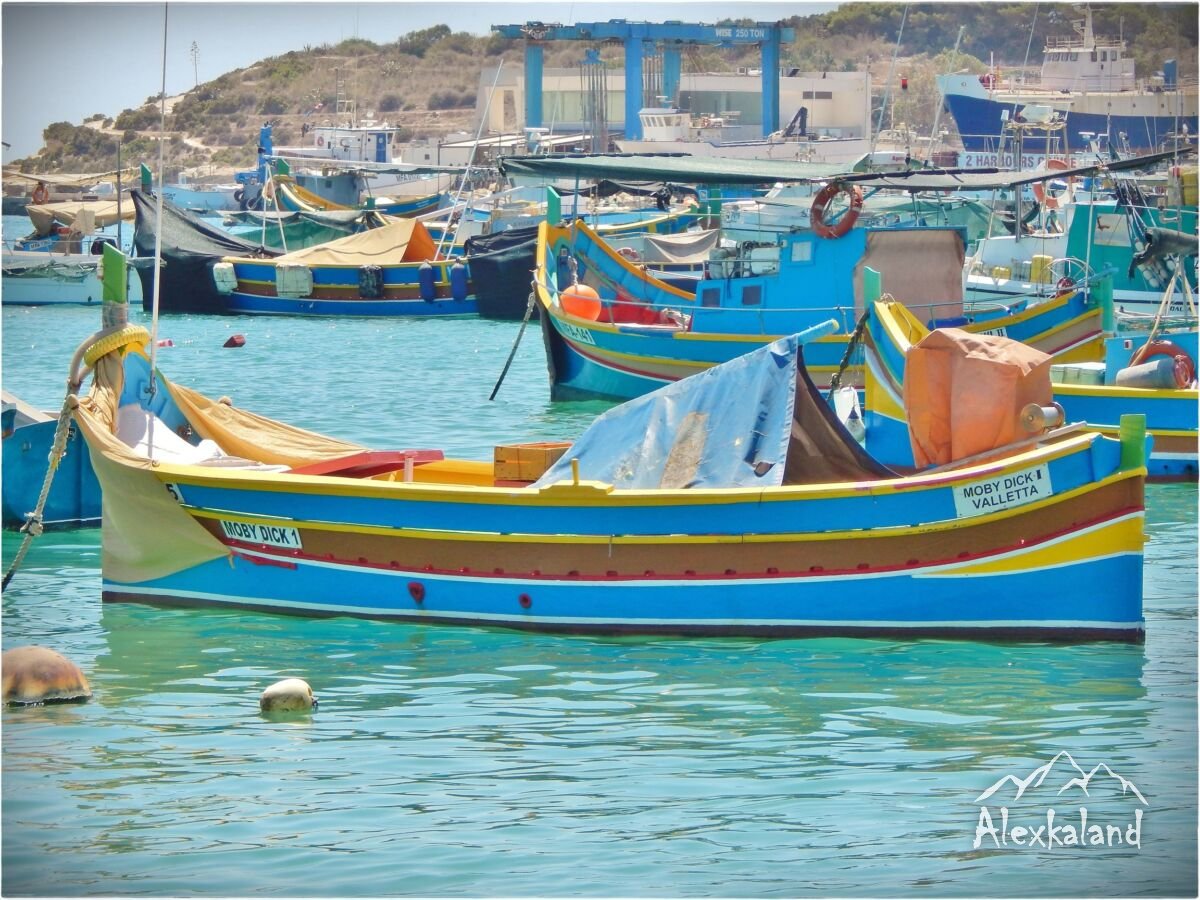 Marsaxlokk nevű halászfalu